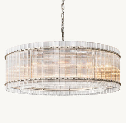 Clarion Fluted Glass Halo Chandelier