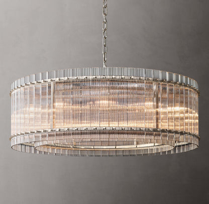 Clarion Fluted Glass Halo Chandelier