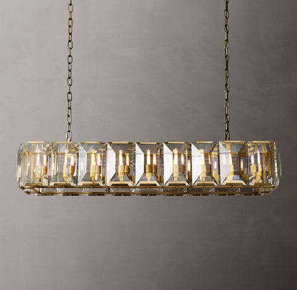 Clarion Rectangular Crystal Prism Chandelier