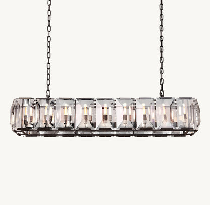 Clarion Rectangular Crystal Prism Chandelier