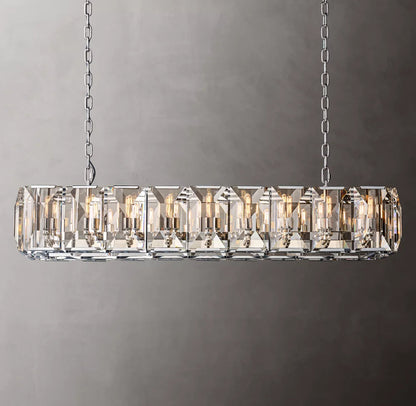 Clarion Rectangular Crystal Prism Chandelier