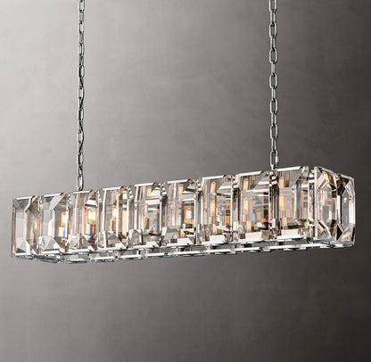 Clarion Rectangular Crystal Prism Chandelier