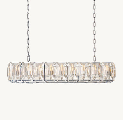 Clarion Rectangular Crystal Prism Chandelier