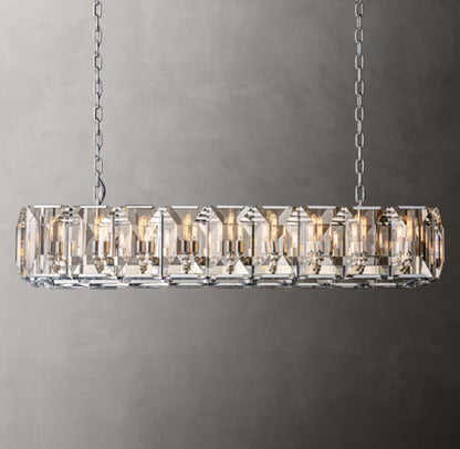 Clarion Rectangular Crystal Prism Chandelier