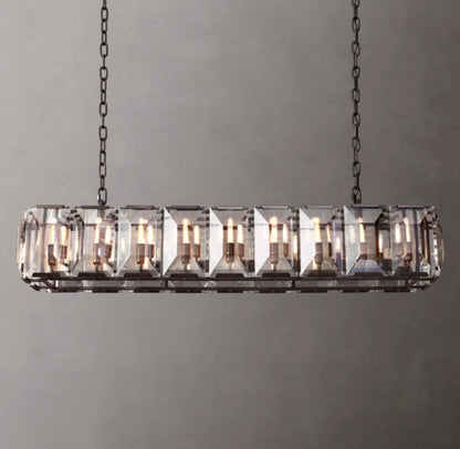 Clarion Rectangular Crystal Prism Chandelier