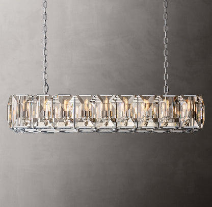 Clarion Rectangular Crystal Prism Chandelier