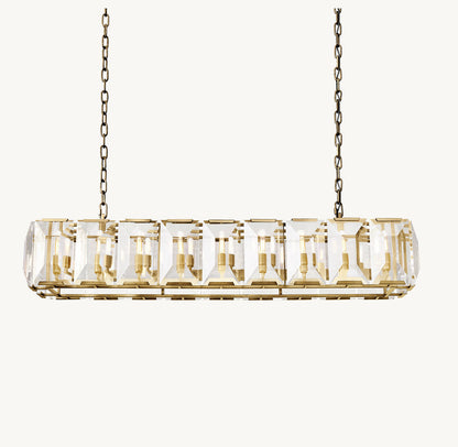 Clarion Rectangular Crystal Prism Chandelier