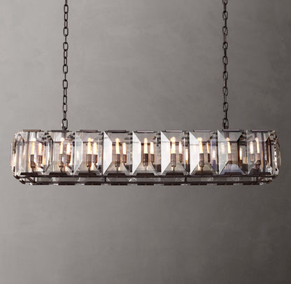 Clarion Rectangular Crystal Prism Chandelier