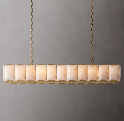 Elara Calcite Prism Rectangular Chandelier