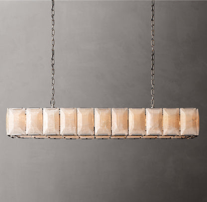 Elara Calcite Prism Rectangular Chandelier