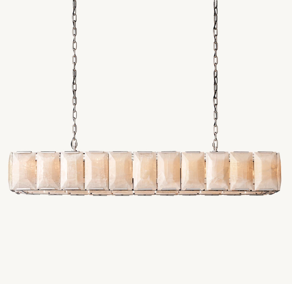 Elara Calcite Prism Rectangular Chandelier