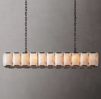 Elara Calcite Prism Rectangular Chandelier
