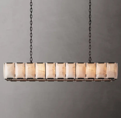 Elara Calcite Prism Rectangular Chandelier