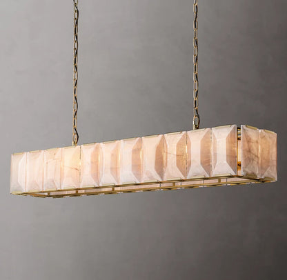 Elara Calcite Prism Rectangular Chandelier