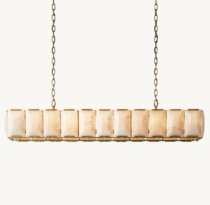 Elara Calcite Prism Rectangular Chandelier