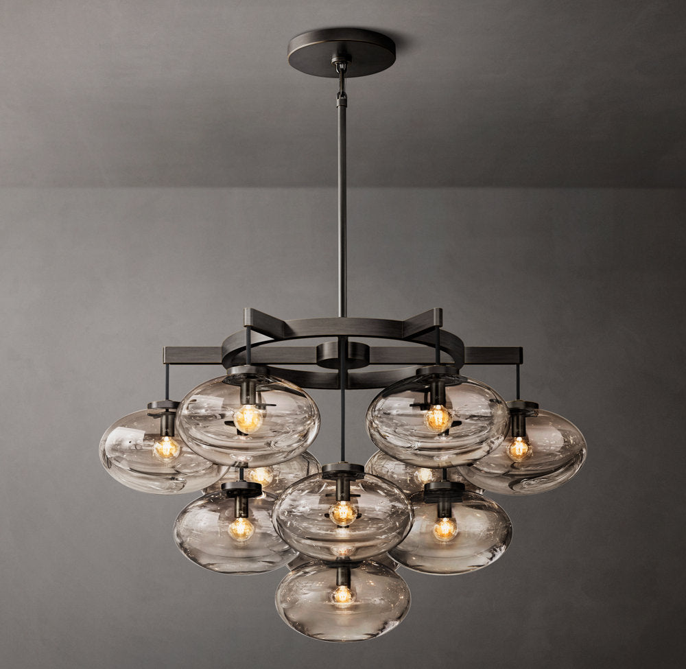 Elysian Blown Glass Globe Chandelier