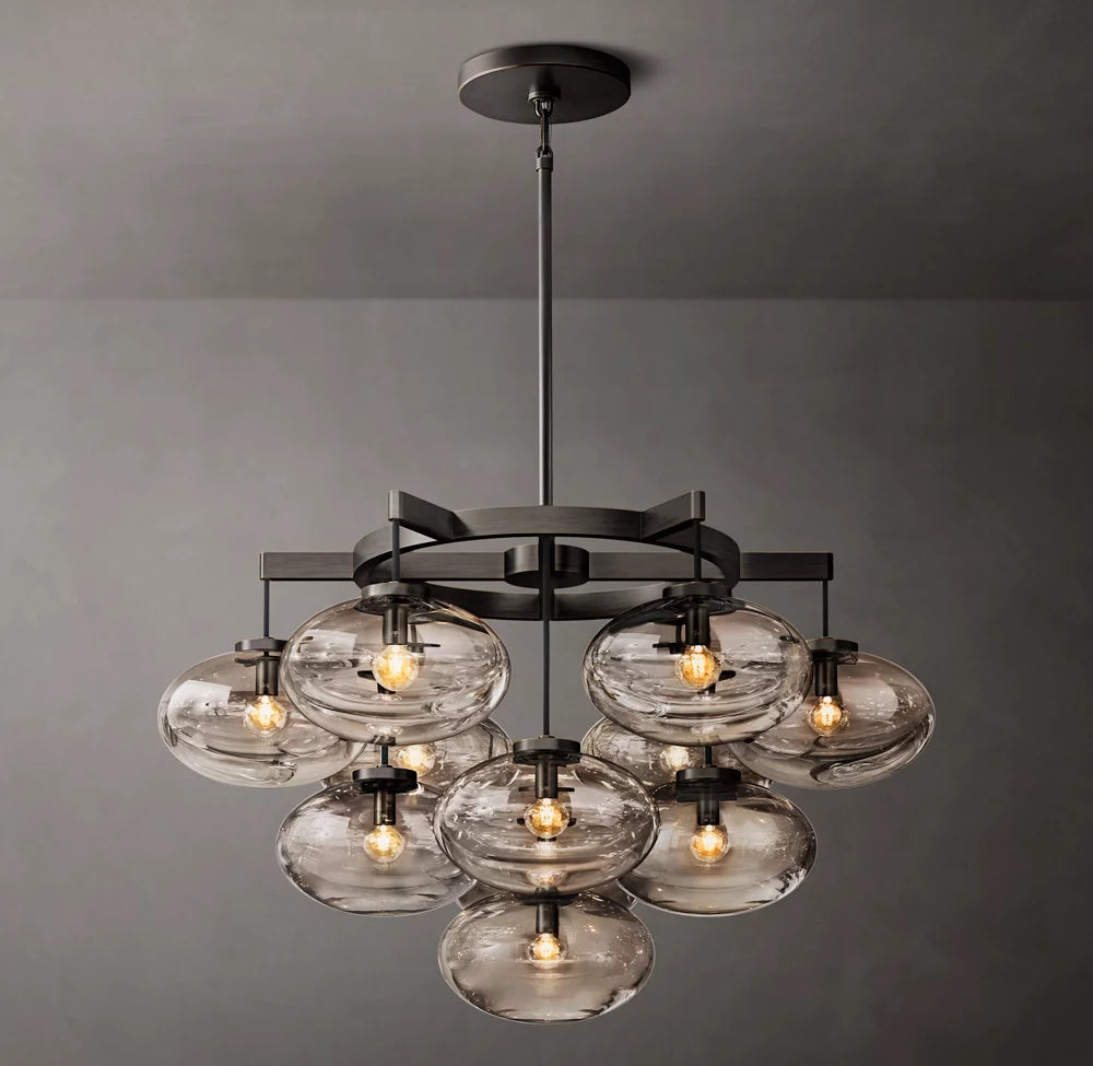 Elysian Blown Glass Globe Chandelier