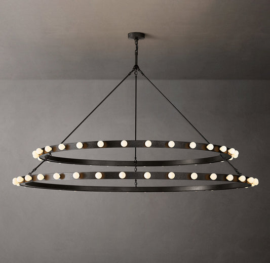 Embercrest Double Halo LED Chandelier