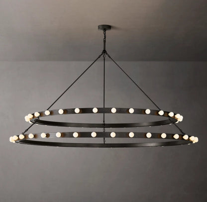 Embercrest Double Halo LED Chandelier