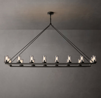Emberline Clear Glass Linear Chandelier