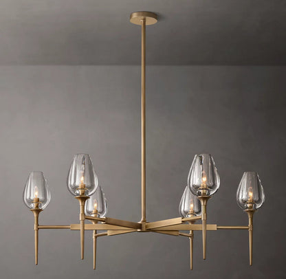 Fiorenza Carved Crystal Petal Chandelier