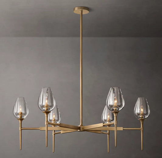 Fiorenza Carved Crystal Petal Chandelier