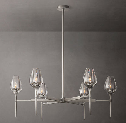 Fiorenza Carved Crystal Petal Chandelier