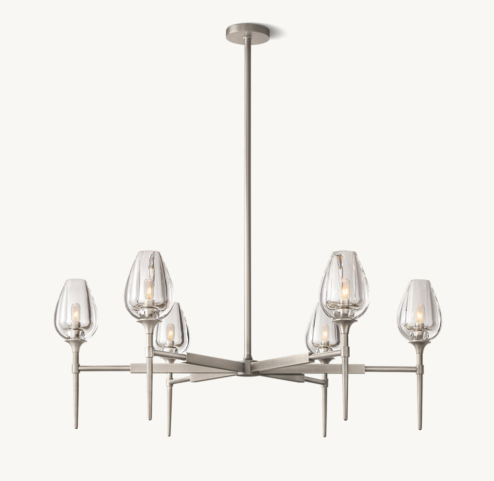 Fiorenza Carved Crystal Petal Chandelier