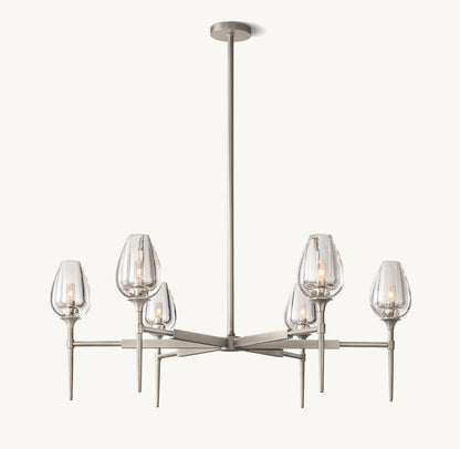 Fiorenza Carved Crystal Petal Chandelier