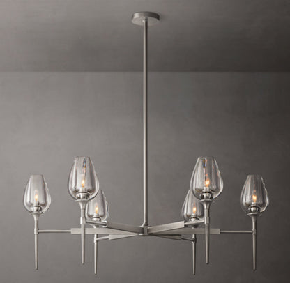 Fiorenza Carved Crystal Petal Chandelier