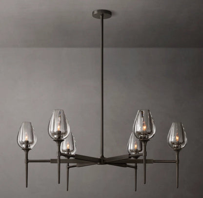 Fiorenza Carved Crystal Petal Chandelier