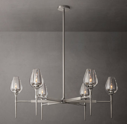 Fiorenza Carved Crystal Petal Chandelier