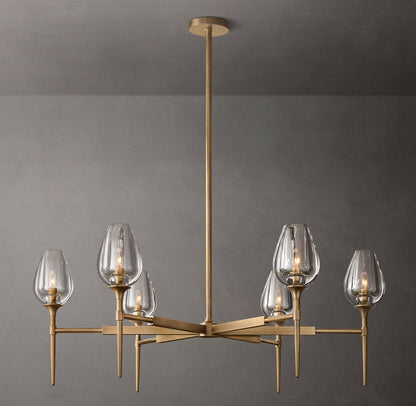 Fiorenza Carved Crystal Petal Chandelier