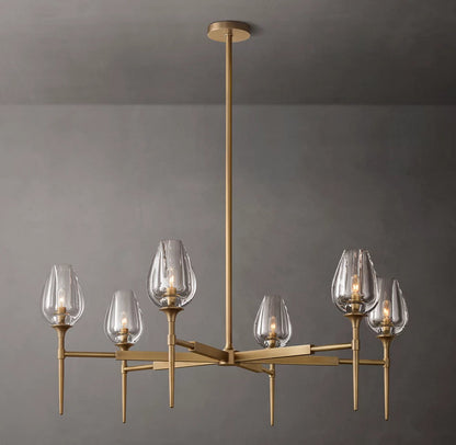 Fiorenza Carved Crystal Petal Chandelier