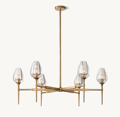 Fiorenza Carved Crystal Petal Chandelier