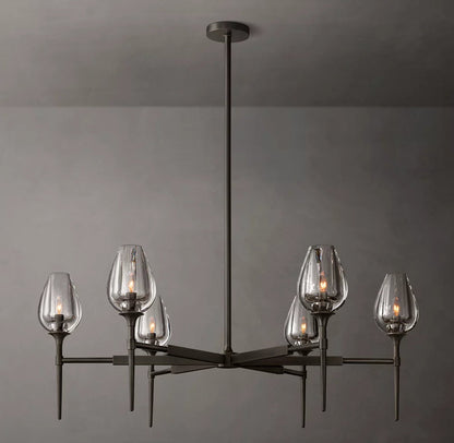 Fiorenza Carved Crystal Petal Chandelier