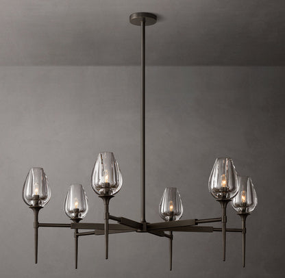 Fiorenza Carved Crystal Petal Chandelier