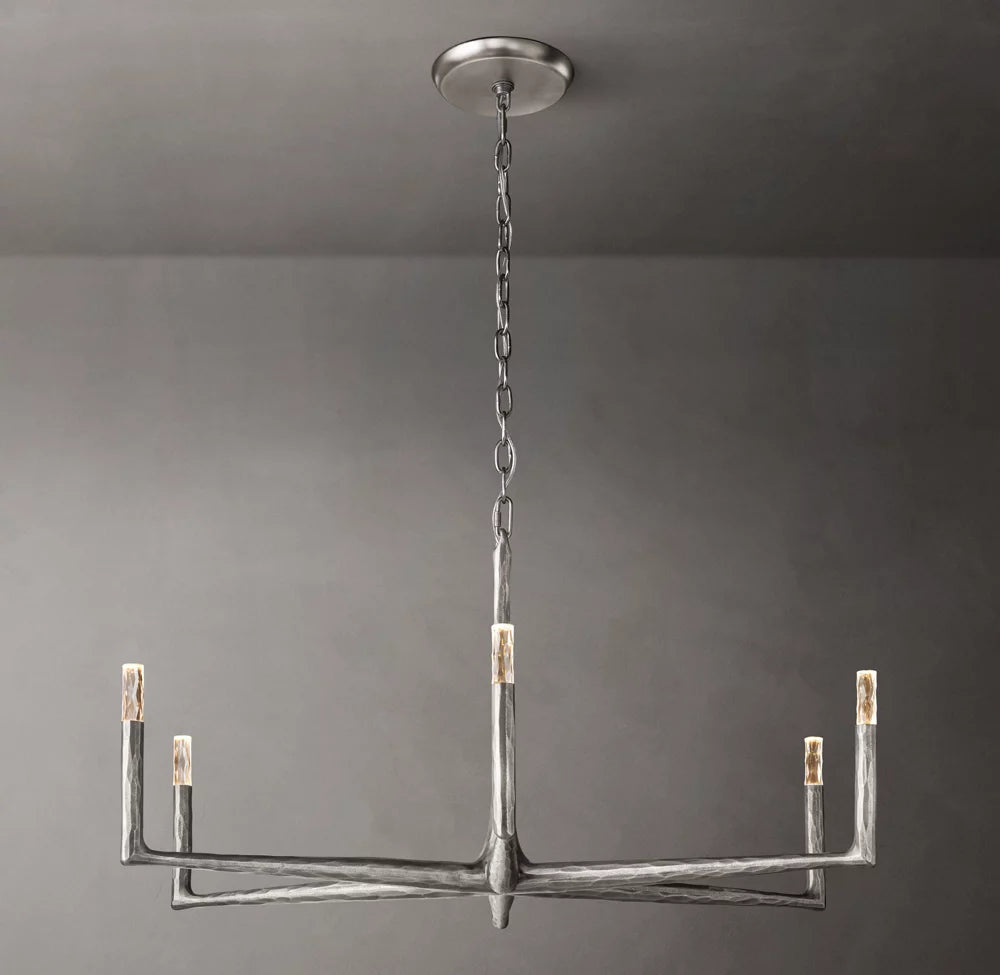 Forgecrest Faceted Glass Chandelier