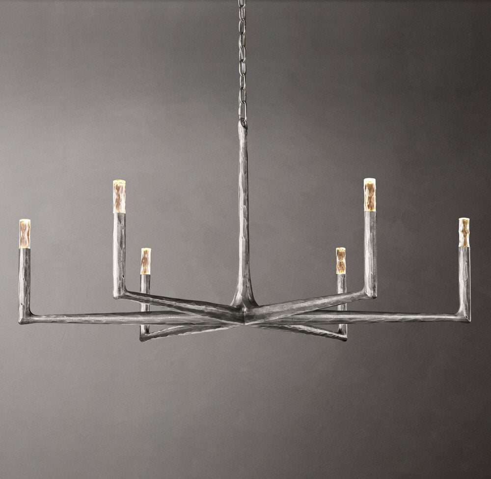 Forgecrest Faceted Glass Chandelier