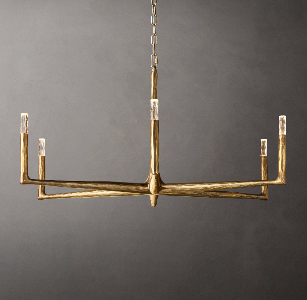 Forgecrest Faceted Glass Chandelier