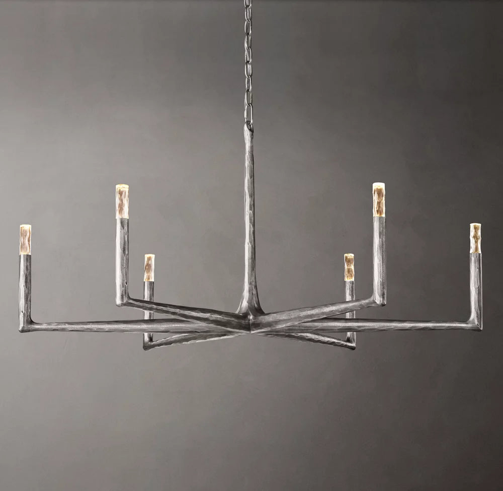 Forgecrest Faceted Glass Chandelier
