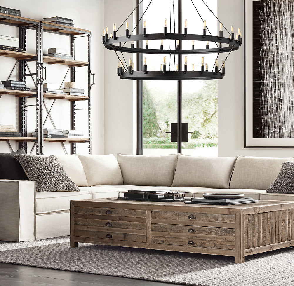Forgepoint Filament Double Ring Chandelier