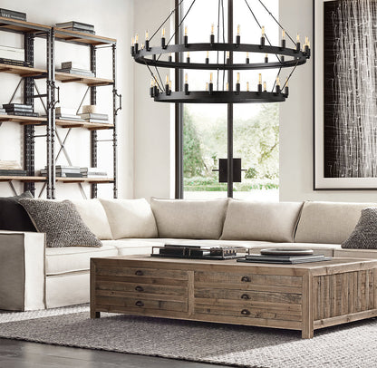 Forgepoint Filament Double Ring Chandelier