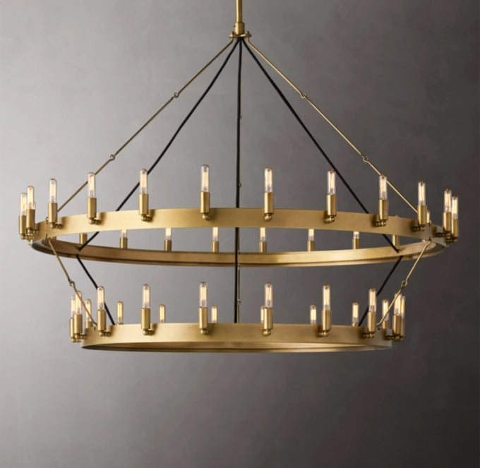 Forgepoint Filament Double Ring Chandelier
