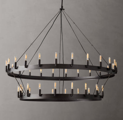 Forgepoint Filament Double Ring Chandelier