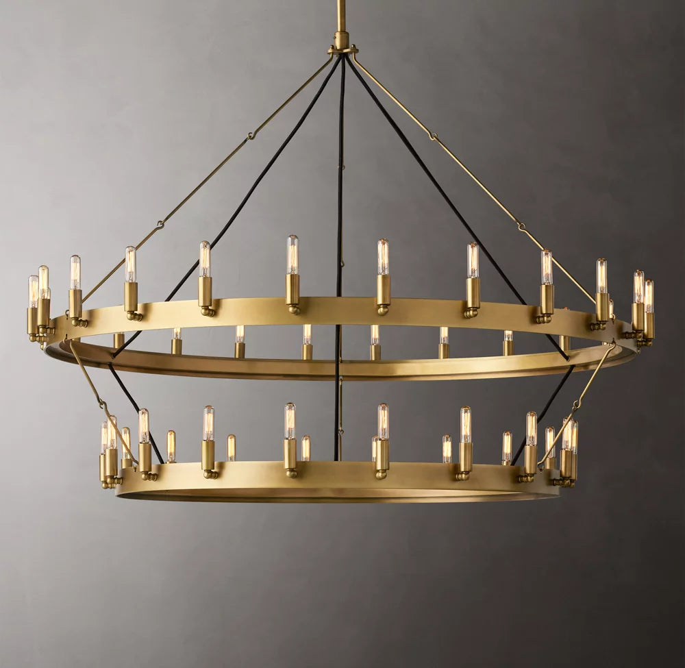 Forgepoint Filament Double Ring Chandelier