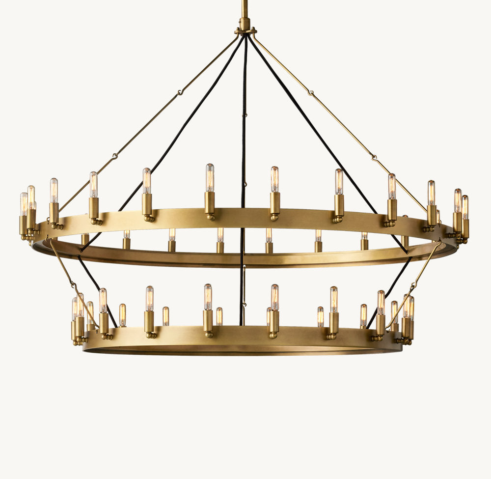 Forgepoint Filament Double Ring Chandelier