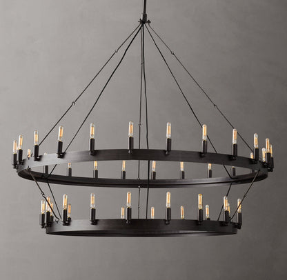 Forgepoint Filament Double Ring Chandelier