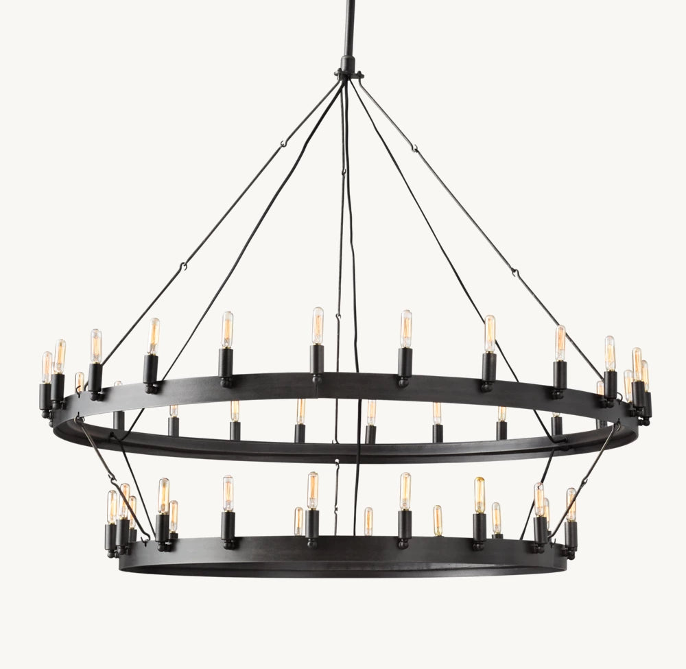 Forgepoint Filament Double Ring Chandelier