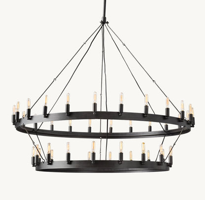 Forgepoint Filament Double Ring Chandelier